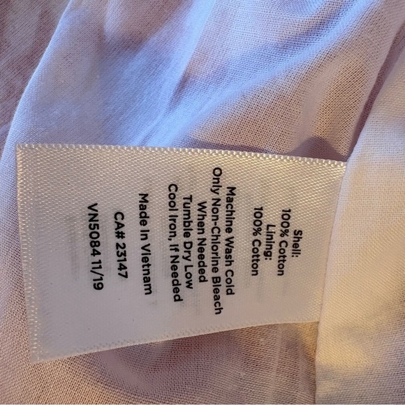 Talbots Bright red and white floral pleated cotton midi skirt. Size 12. EUC - Picture 11 of 11